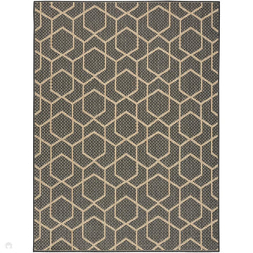 Horizon HOZ01 Modern Geometric Durable Stain-Resistant Weatherproof Flatweave In-Outdoor Charcoal Rug-Nourison-Rug Love - The Most Loved Rug Store